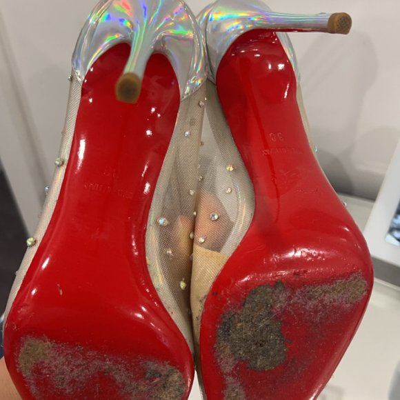 CHRISTIAN LOUBOUTIN FOLLIES STRASS SIZE 38 - Picture 6 of 7